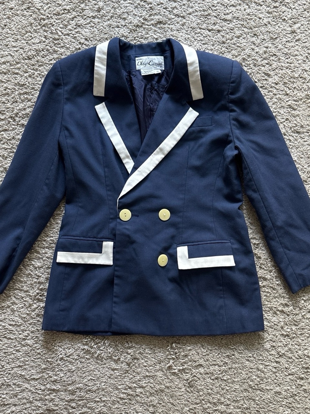 Oleg Cassini Navy Blazer- Size 10P